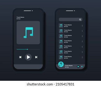 Mobile music player. Vector illustration