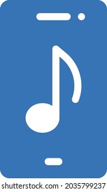 mobile music vector glyph colour icon
