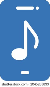 mobile music vector glyph colour icon
