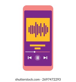 Icono de Vector móvil y de música