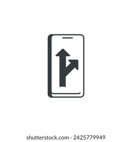 Mobile navigate icon, Mobile navigate vector illustration