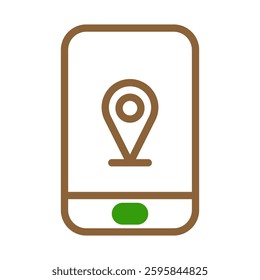 Mobile Navigation App Icon for Location Services
