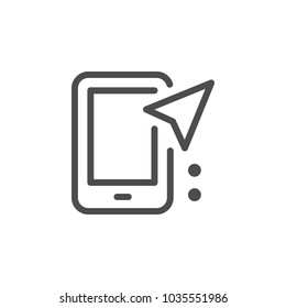 Mobile navigation line icon