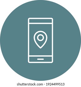 Mobile, navigation, pin icon vector image. Can also be used for Navigation. Suitable for use on web apps, mobile apps and print media.