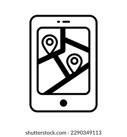Mobile navigation vector design in modern style, easy to use icon