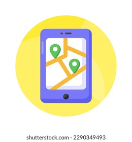 Mobile navigation vector design in modern style, easy to use icon