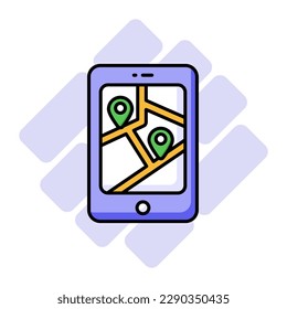 Mobile navigation vector design in modern style, easy to use icon