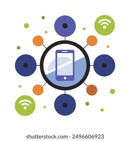 mobile network connection concept. Vector illustration