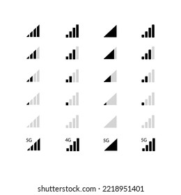 mobile network icon 5g and 4g signal