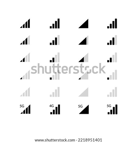 mobile network icon 5g and 4g signal