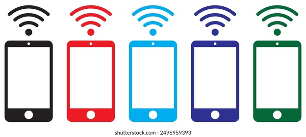 Mobile network icon isolated on white background.