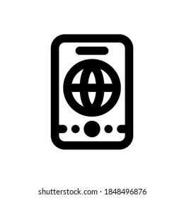 icono de red móvil símbolo de signo aislado ilustración vectorial - con iconos de contorno de estilo