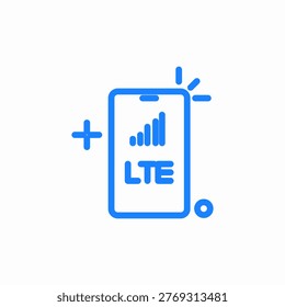 mobile network lte icon sign vector