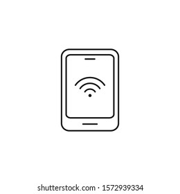 mobile network - minimal line web icon. simple vector illustration. concept for infographic, website or app.