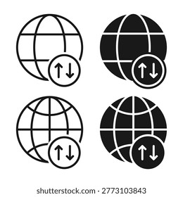 Mobile Network Roaming Icon. Global Connectivity. Vector Illustration