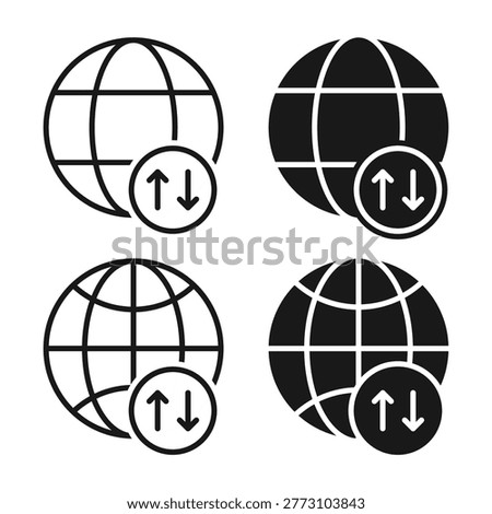 Mobile Network Roaming Icon. Global Connectivity. Vector Illustration
