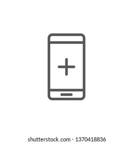 Mobile, new, smartphone vector icon. Element of phone for mobile concept and web apps illustration. Thin line icon for website design and development. Vector icon