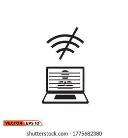 mobile not connect icon design vector illustration