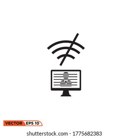 mobile not connect icon design vector illustration