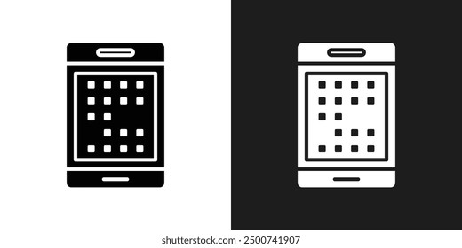 Mobile notch icon line art vector