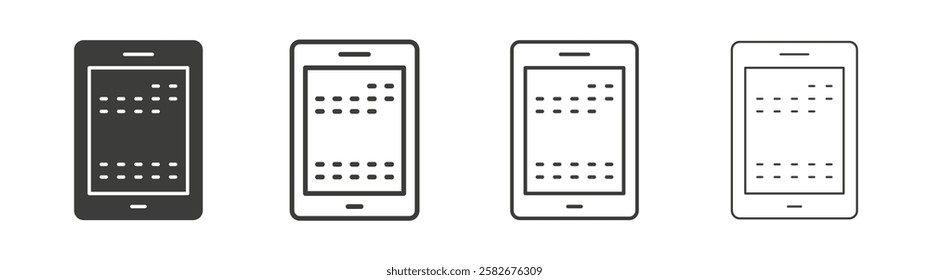 Mobile notch icons set vectors graphic designs