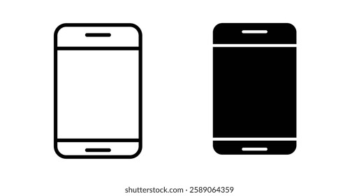 Mobile notch icons thin line illustrations designs