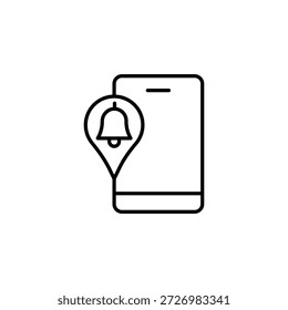 Mobile Notification Location Bell Icon Reminder-Anwendung