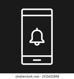 Mobile, notification, message icon vector image. Can also be used for cyber security. Suitable for use on web apps, mobile apps and print media.