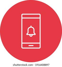 Mobile, notification, message icon vector image. Can also be used for cyber security. Suitable for use on web apps, mobile apps and print media.