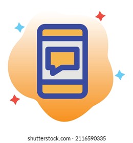 Mobile Notification Vector icon which is suitable for commercial work and easily modify or edit it

