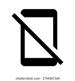 Mobile off icon vector isolated on white background.