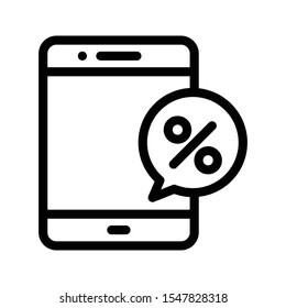 mobile offer thin line icon
