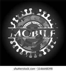 Mobile on grey camouflage pattern