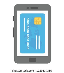 
Mobile with online banking app 
