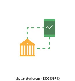 Mobile and online banking icon. Element of Web Money and Banking icon for mobile concept and web apps. Detailed Mobile and online banking icon can be used for web and mobile