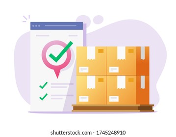 mobile online cargo courier logistics concept for freight delivery service transportation via city map, for shipping warehouse postal mail. Parcel tracking technology vector. Flat cartoon illustration.