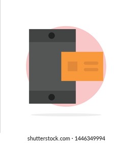 Mobile, Online, Chalk, Profile Abstract Circle Background Flat color Icon