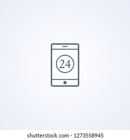 Mobile online, Internet banking, vector best gray line icon on white background , EPS 10