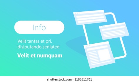 mobile online messenger application tablet screen chat app design concept internet communication horizontal copy space flat vector illustration