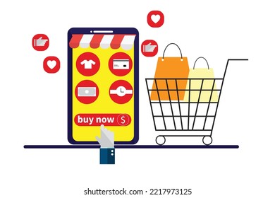 Mobile online shopping, convenient ordering.