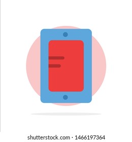Mobile, Online, Study, School Abstract Circle Background Flat color Icon. Vector Icon Template background