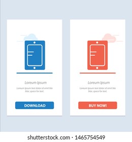 Mobile, Online, Study, School  Blue and Red Download and Buy Now web Widget Card Template. Vector Icon Template background