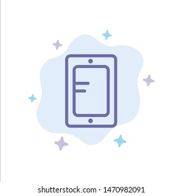 Mobile, Online, Study, School Blue Icon on Abstract Cloud Background. Vector Icon Template background