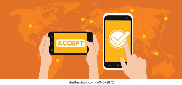mobile online transaction with smartphone