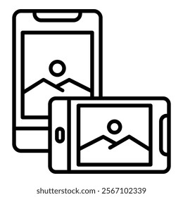 Mobile Optimization Icon Element For Design