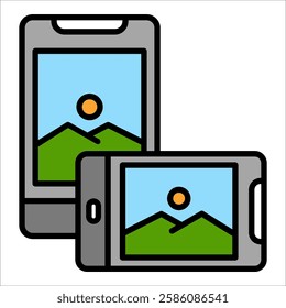 Mobile Optimization Icon Element For Design