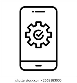 Ilustração do vetor de ícone de estrutura de tópicos de otimização para portáteis