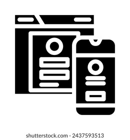 mobile optimization seo glyph icon vector. mobile optimization seo sign. isolated symbol illustration