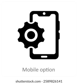 Mobile Option and setting icon concept