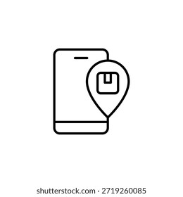 Mobile Package Tracking App Location Pointer Modern Delivery